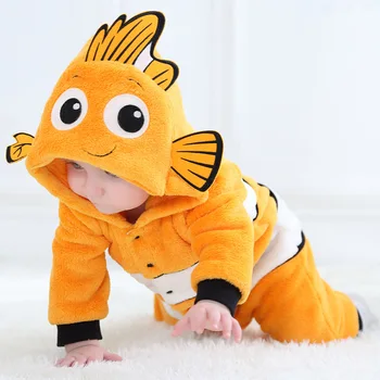 

Anime Baby Nemo Clownfish Kigurumi Pajamas Newborn Infant Romper Animal Onesie Cosplay Costume Onepieces Outfit Jumpsuit Winter