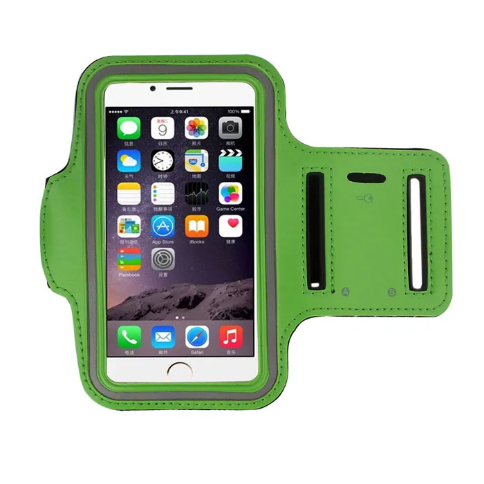 Универсальный спортивный нарукавник для IPhone 6X7 8 6s для samsung для Xiaomi для huawei, нарукавный ремень, сумка для спортзала, чехлы для телефонов 5,5 дюймов - Цвет: Green