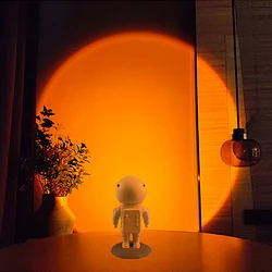 Lumière de coucher de soleil d'astronaute, lumière de nuit de robot d'espace cadeau de coucher de soleil, lumière d'atmosphère de chambre à coucher, lumière de décoration de photo 
