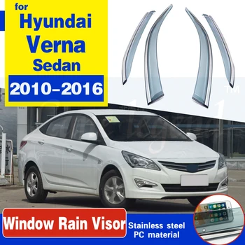 

Car Styling Smoke Window Sun Rain Visor Deflector Guard For Hyundai VERNA 2010 2011 2012 2013 2014 2015 2016 Sedan Accessories
