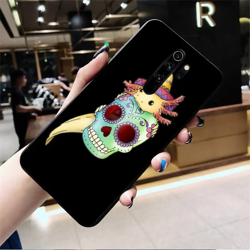 YJZFDYRM Cute Animal Axolotl Coque Shell Phone Case for Redmi Note 9 8 8T 8A 7 6 6A Go Pro Max Redmi 9 K20 xiaomi leather case cosmos blue