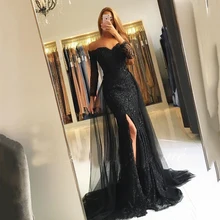 Восьмилетнее милое арабское выпускное платье с длинными рукавами и кружевной аппликацией; вечернее платье русалки; праздничное торжественное платье с разрезом