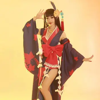 

Onmyoji Kijo Momiji Cosplay Japanese Maple Leaves Kimono Costume Japanese Uniform Anime Cosplay