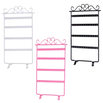 

48-hole Earrings Display Stand Bracket Earrings Black Metal