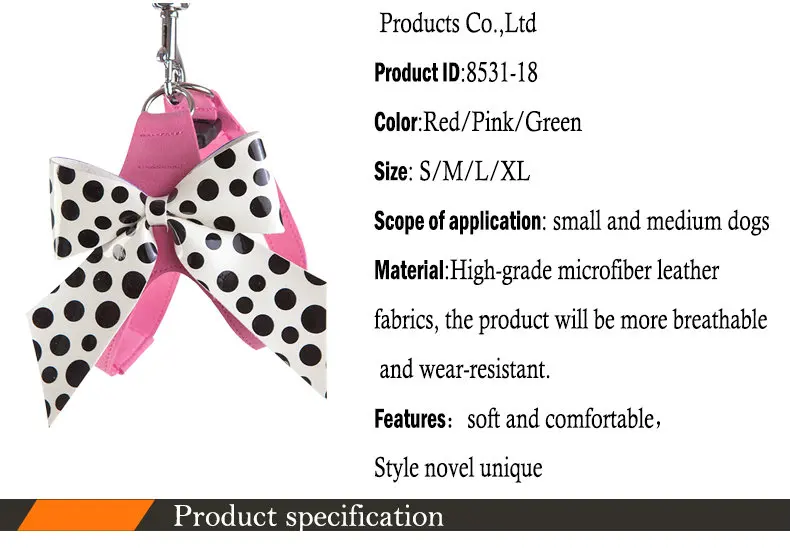 Super Quality Leather Dog Harness With Leash Collar Dog Harness for Small Dogs Puppies Chihuahua Yorkie Pet Harness butterfly