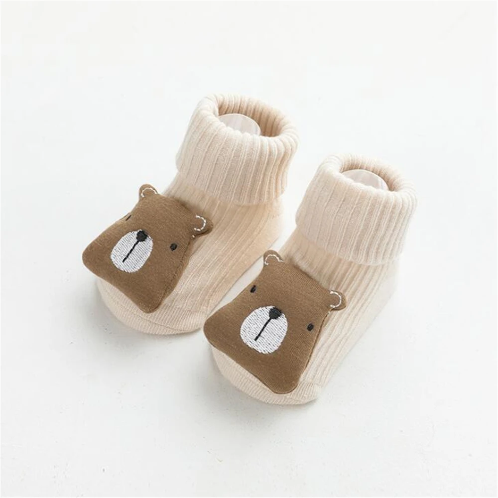 Cute Animal Baby Socks Cotton Breathable Warm Floor Socks for Newborn Toddler Anti-slip Winter Cartoon Baby Foot Socks Shoes