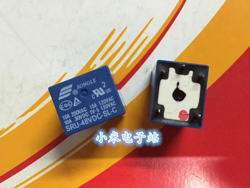 

SRU-48VDC-SL-C Нинбо реле Songle 48V 22F T70 5 футов преобразования 15A 120VAC