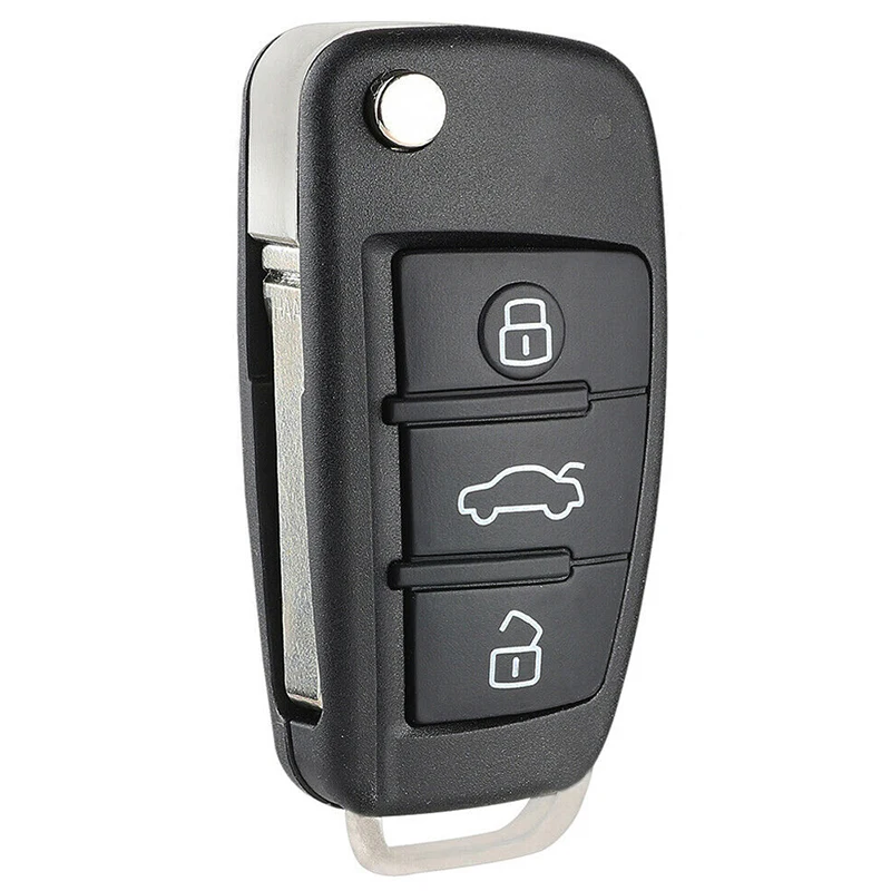 KEYECU FLIP REMOTE CONTROL CAR KEY WITH 3 BUTTONS 8E CHIP 315MHZ 434MHZ 868MHZ FSK - FOB FOR AUDI A6 A6L S6 Q7 2006 2007-2012