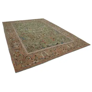 

269x365 Cm Green Handmade Oushak Rug-9x12 Ft