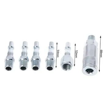 

6pcs Gas Air Pipe Quick Connectors Kit Air Line Hose Compressor Fitting Quick Release 40JE