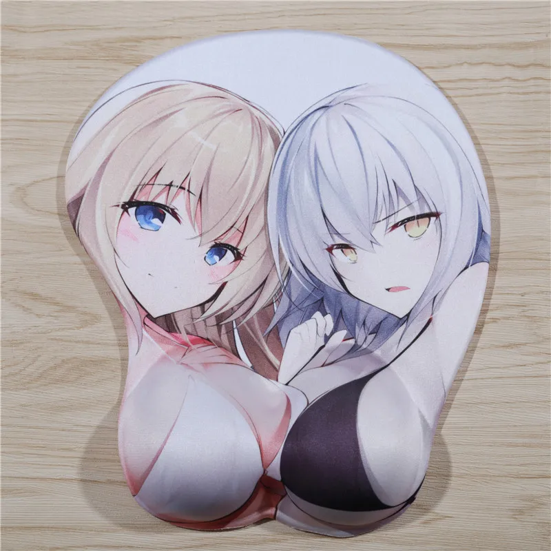 FFFAS 3D коврик для мыши для запястья, коврик для мыши Fate black white of Arc, силикагель, Сексуальная аниме-девушка, Oppai, коврик для мыши для геймера, для ноутбука