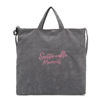 

Women Corduroy Canvas Tote Ladies Casual Shoulder Bag Shopping Shopper Hand Bags For Female Messenger Korean Fashion Handbag Bag