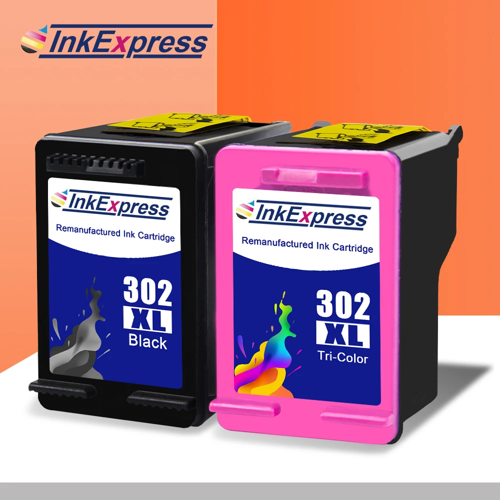 InkExpress Замена чернильных картриджей для hp 302XL Officejet 3830 4650 4655 5220 5230 с чернилами Deskjet