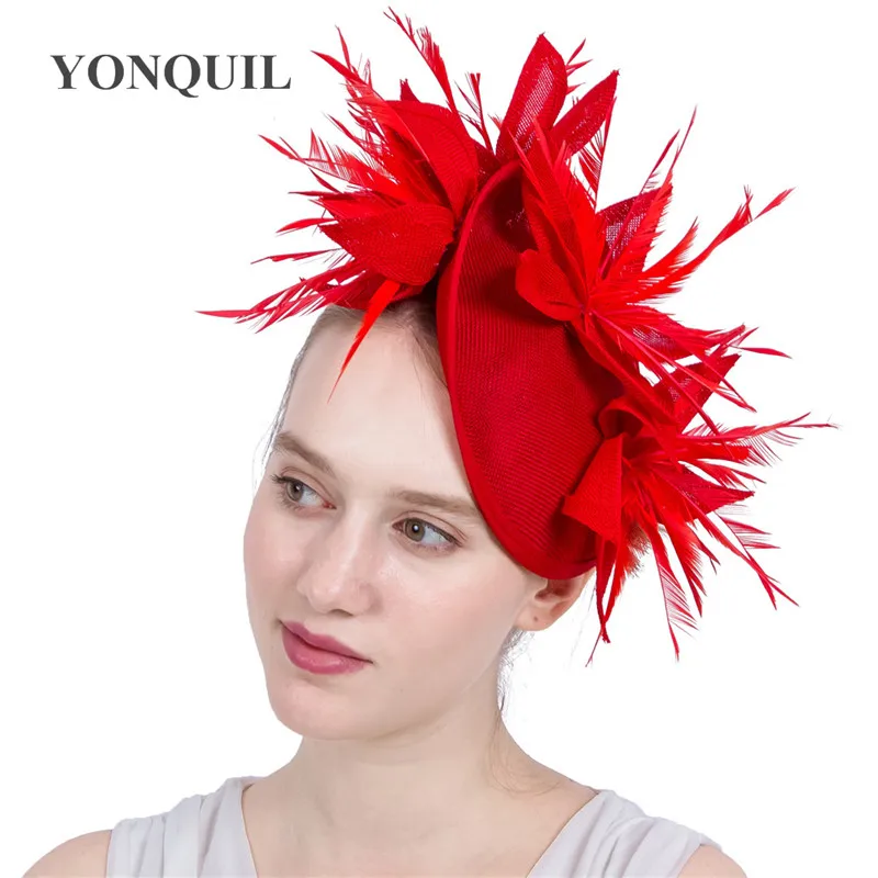 Wedding Red Fascinator Hats With 