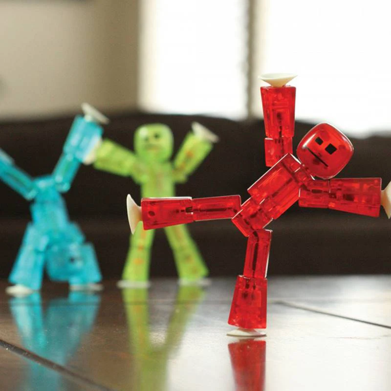 

100PCs Cute Sticky Animal Robot Sucker Suction Cup Funny Deformable Stick Bot Action Figure Toy for Kids Gifts