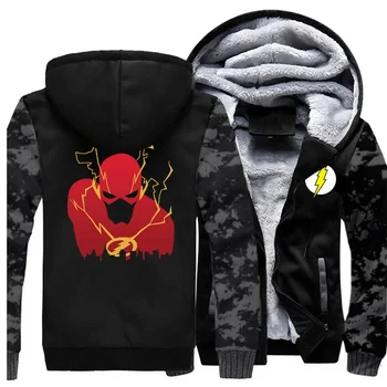 

The Flash Season 4 Pattern Mens Hoodies Protect This City TV Series Male Jacket 2019 Winter Stylish Brand Coat Hip Hop Funny Men