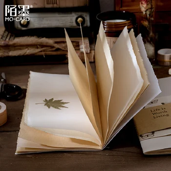 

40 Sheets Special Paper Material Book Traveler Notebook Journal Creative Retro Literary Collage Notebook Inner Core Stationery