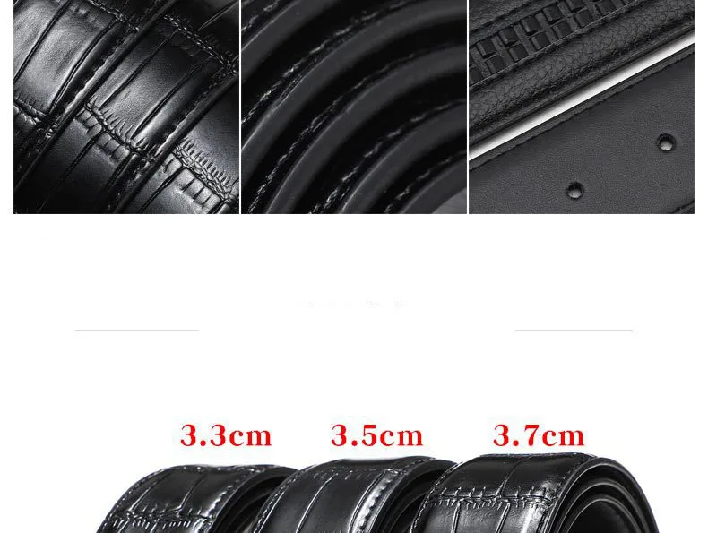 Deepeel 1 шт. 3.3cm-3,7 cm* 105-150cm Мужская пряжка Автоматическая пряжка гладкая Пряжка ремень тело Крокодил шаблон Безголовый BeltYK723