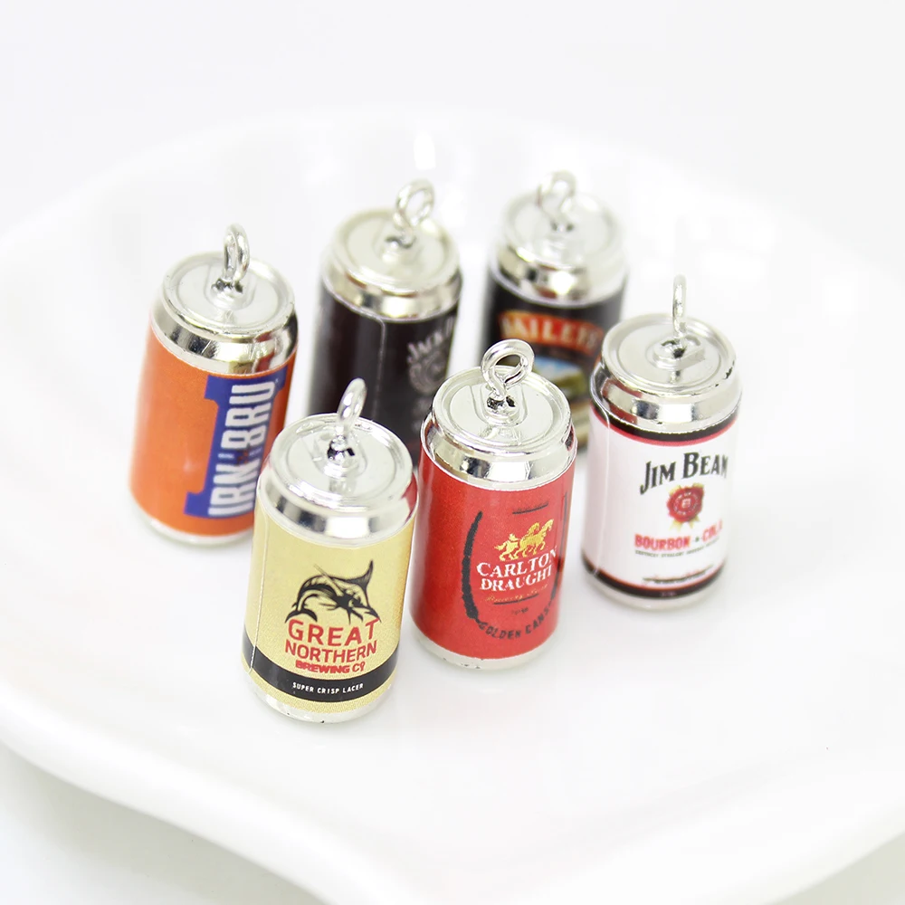 

Yamily 8Pcs/Lot Resin Mini 3D Cans Charm Bottle Beer Drink Alcohol Liqour DIY Pendant Jewelry For Keychain Earrings Necklace