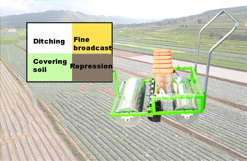 Нажимной Тип овощная сеялка маленькая садоводческая техника семя точечная сеялка 5 передач Регулируемая Установка Расстояние, расстояние между рядами