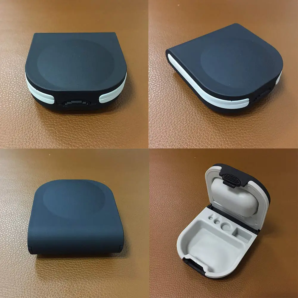 Чехол для слухового аппарата с щеткой для очистки отсек для хранения батареи жесткая маленькая силиконовая подушка для ITE, BTE слуховые аппараты