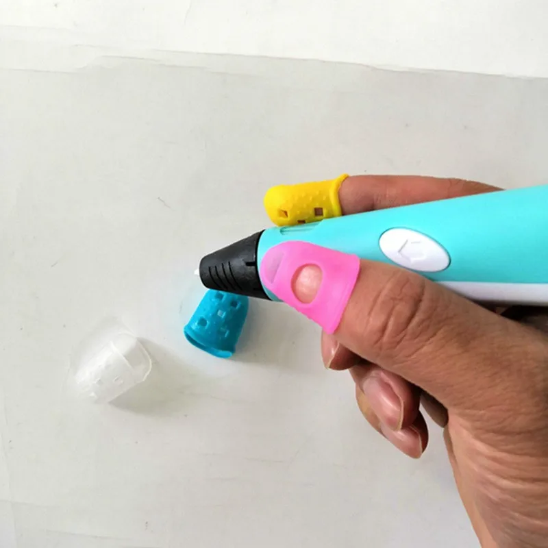 3D pen Finger Insulation Silicone Sleeve Case Cover Fingertip Anti-Slip Thermal Protection 3D Printing Pen