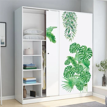 

Nordic Style Tropical Plants Leaves Wall Stickers For Living Room Bedroom Eco-friendly Vinyl Wall Decals Art Poster Home Decor