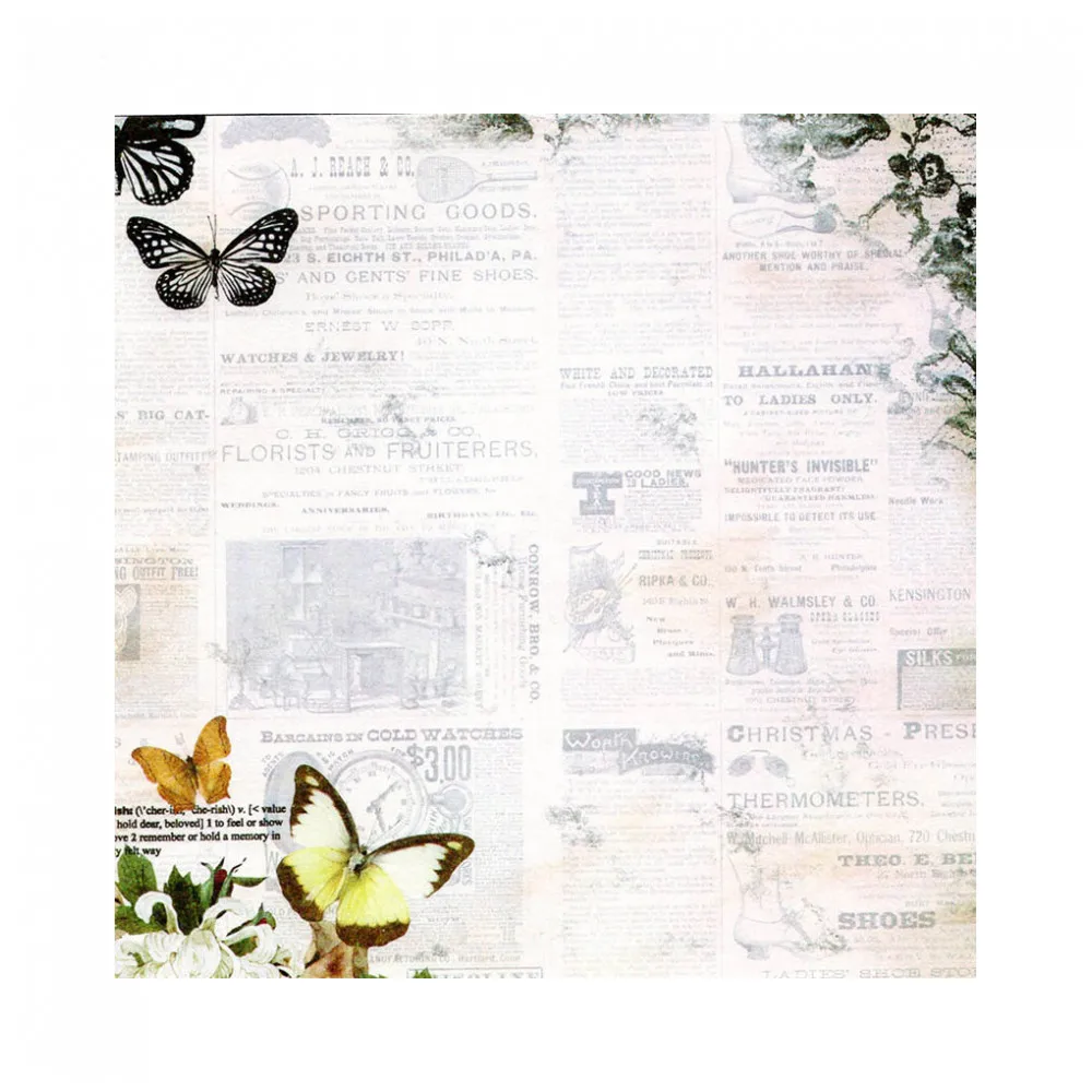 Набор бумаги Perfect Craft "Силуэт бабочки" 30,5*30,5 см