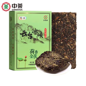 

China Tea Hunan Anhua Black Tea Ice Cream Lotus Fragrant Golden Tea Leaf 400g Handmade Golden Flower Brick Genuine ZC 011