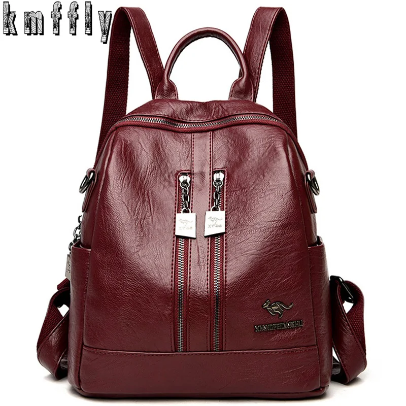 Женский черный дорожный рюкзак mochilas женские кожаные рюкзаки женская сумка на