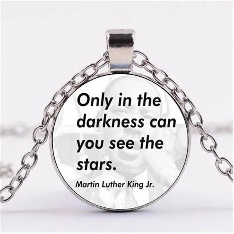 Ожерелье с стеклянной цепочкой Martin Luther King Jr Notes кабошон фото очаровательные