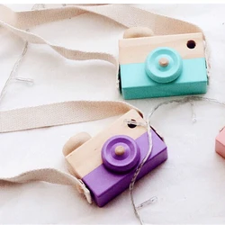 Appareil photo suspendu nordique en bois, jouet pour enfants, décoration de photographie de bureau 