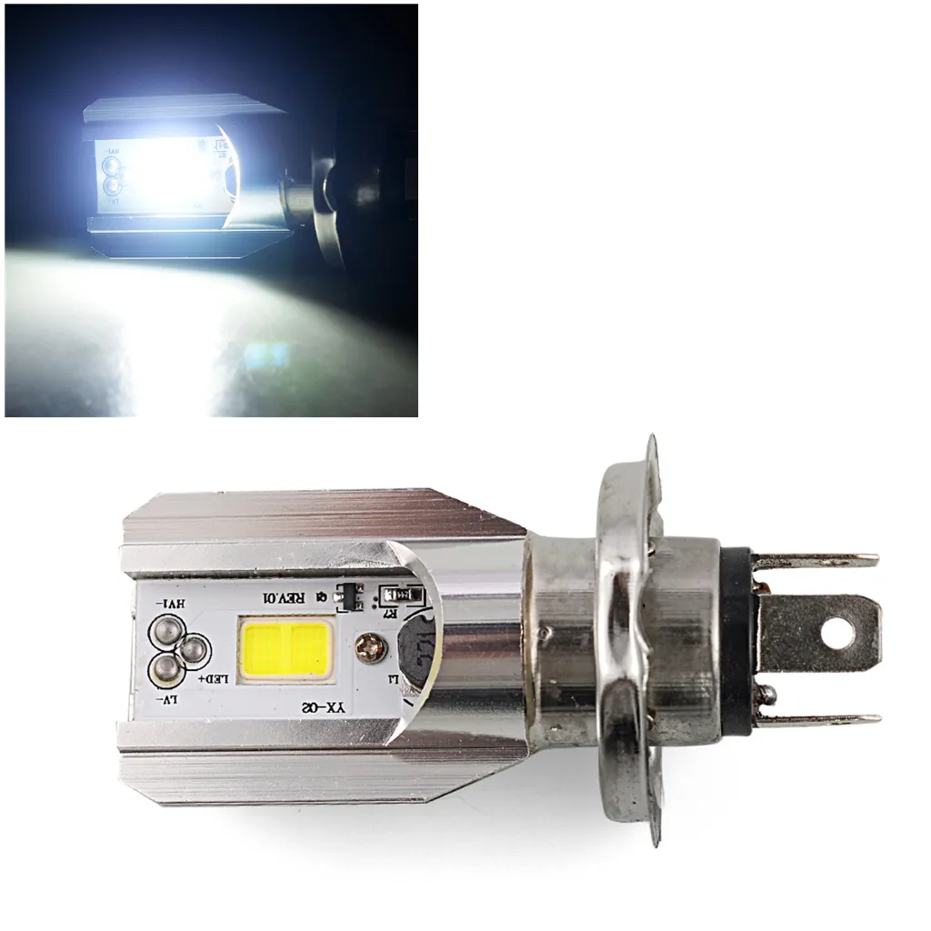 

1pc H4 Led Motorcycle Headlight Bulbs COB Led 12-36V 1000LM H/L Lamp Scooter ATV Moto Accessories Fog Lights 6000K White