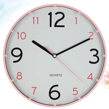 

1Pc 15.74 Inch Simple Mute Wall Clock Round Stoving Varnish Quartz Clock Fashion Hanging Timer for Home Bedroom Living Room (Pin