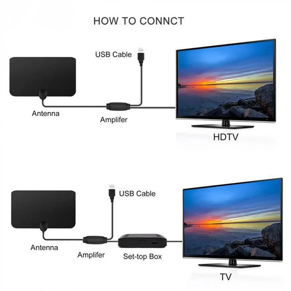 4K цифровая HDTV антенна для помещений Hd tv с усиленным диапазоном 1680 км 1080P DVB-T2 ТВ антенна для каналов вещания