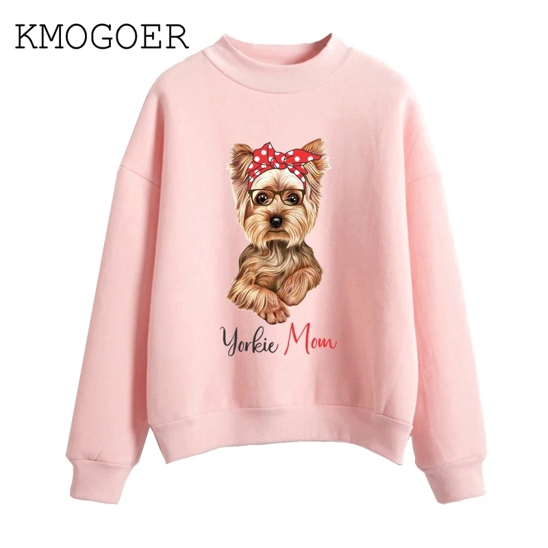 Power Yorkie женские толстовки с длинным рукавом флисовая Толстовка для женщин