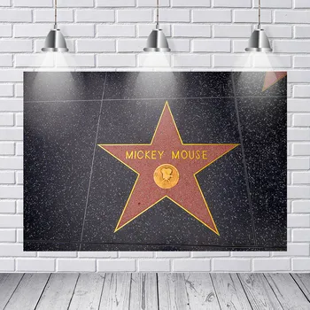 

TAIBO Custom DIV Hollywood Walk of Fame Famous Producer Actor Star Photo Backdrop Cloth Computer Print Birthday Backgrounds