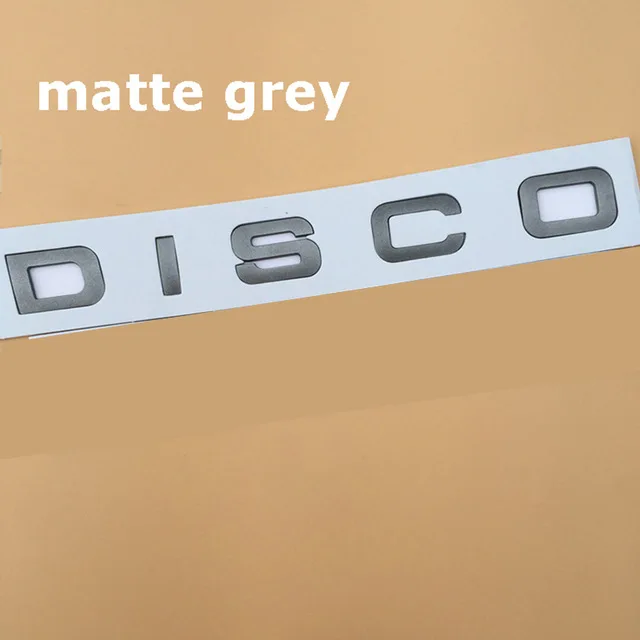 matte grey Автомобильный Стайлинг, капот и наклейка на багажник, для Дискавери, спорт, внедорожник, звезда, блеск, глянцевый, черный, матовый, серый, серебристый, сделай сам, буквы, эмблема, значок - Цвет: matte grey