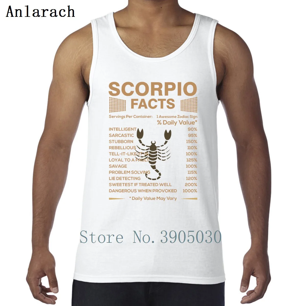 Жилет Scorpio Facts Basic Funky Trend безрукавки для мужчин майка с круглым вырезом Anlarach Летний стиль