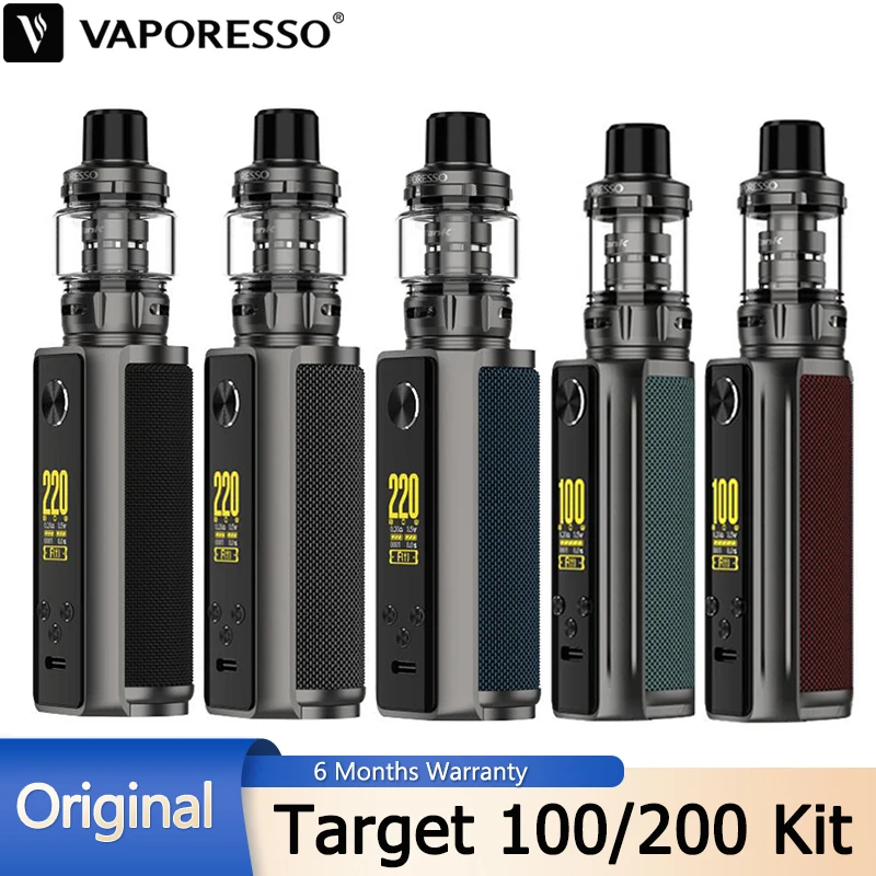 Оригинальный Vaporesso TARGET 100 Kit Target 200 100W 220W MOD Vape iTank 5ML 8ML GTi Mesh Coil электронная сигарета