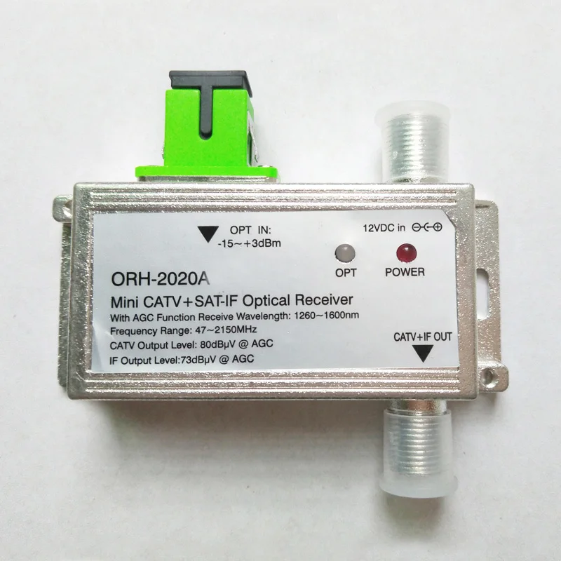 Оптический приемник FTTH ORH 2020 15 с AGC 1260 1660nm 47 2150 МГц MINI CATV + SAT IF оптический встроенный