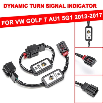 

2PCS Indicator LED Taillight Black Dynamic Turn Signal Add-on Module Cable Wire Harness Left & Right Tail Light For VW Golf 7