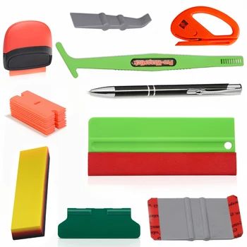 

FOSHIO Carbon Fiber Sticker Car Tools Vinyl Wrap Film Wrapping Tool Kit Auto Window Tint Magnet Stick Squeegee Car Accessories