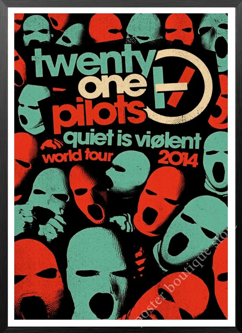 Плакат "21 Пилот". Винтажная Ретро рок-группа музыкальная гитара матовая Античная крафт-бумага Настенный декор плакаты Настенная Наклейка - Цвет: 5