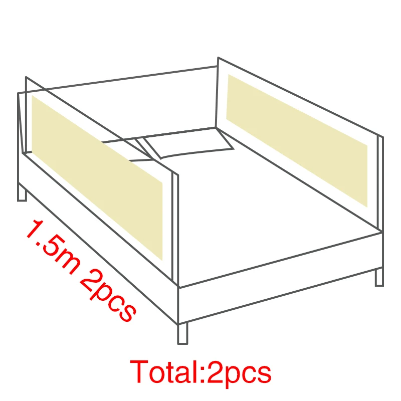 1,5/1,8/2 м ограждение для кровати защитный барьер для кровати забор для детской кровати манеж защитный барьер для кровати - Цвет: 1.5 m 2 pcs