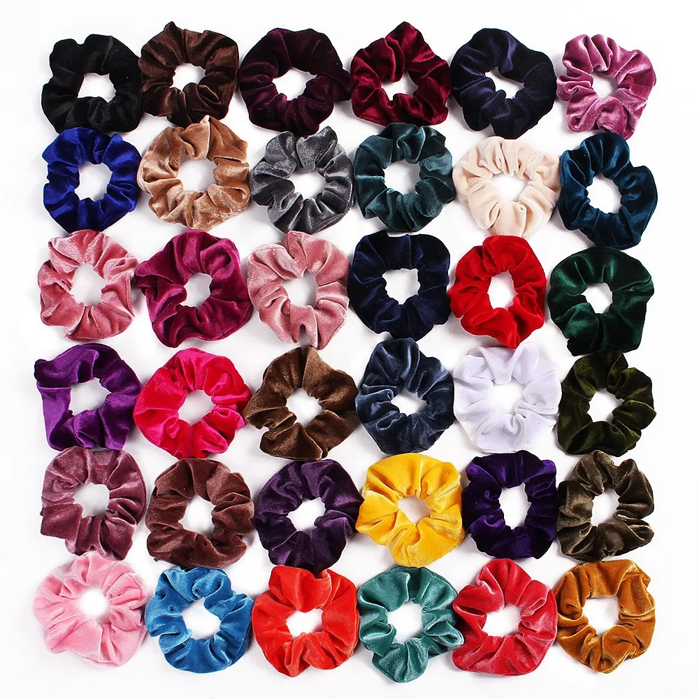

Velvet Scrunchie Women Girls Elastic Hair Rubber Bands Accessories Gum For Women Tie Hair Ring Rope Ponytail Holder Headdress