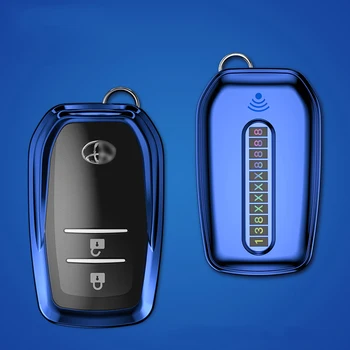 

Case TPU Car Key Case For Toyota Prius Camry Corolla C-HR CHR RAV4 Prado Upgraded Remote Protection Case With Number Plate
