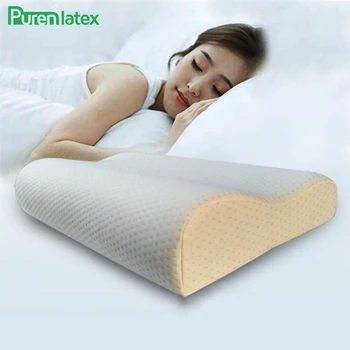 

Purenlatex Memory Foam Pillow for Sleeping Orthopedic Contour Pillow for Neck Pain Side Sleepers Back and Stomach Sleepers