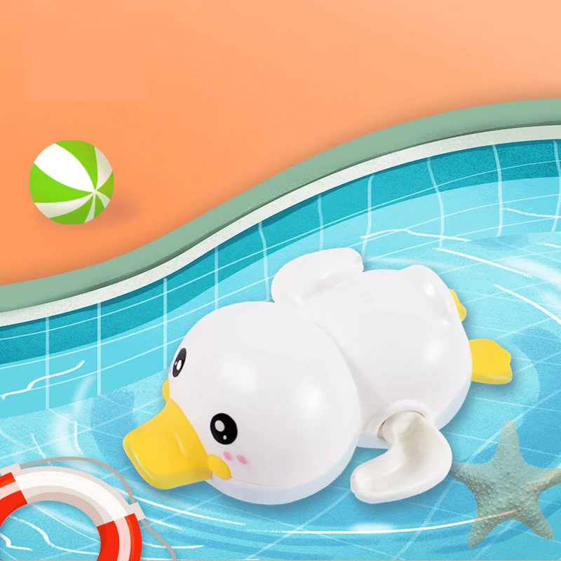 Bath toys Classic Cartoon Animal Cute Animal Duck Wind Up Chain Bathing Clockwork Bathroom Game Water Beach Toys for Kid 9