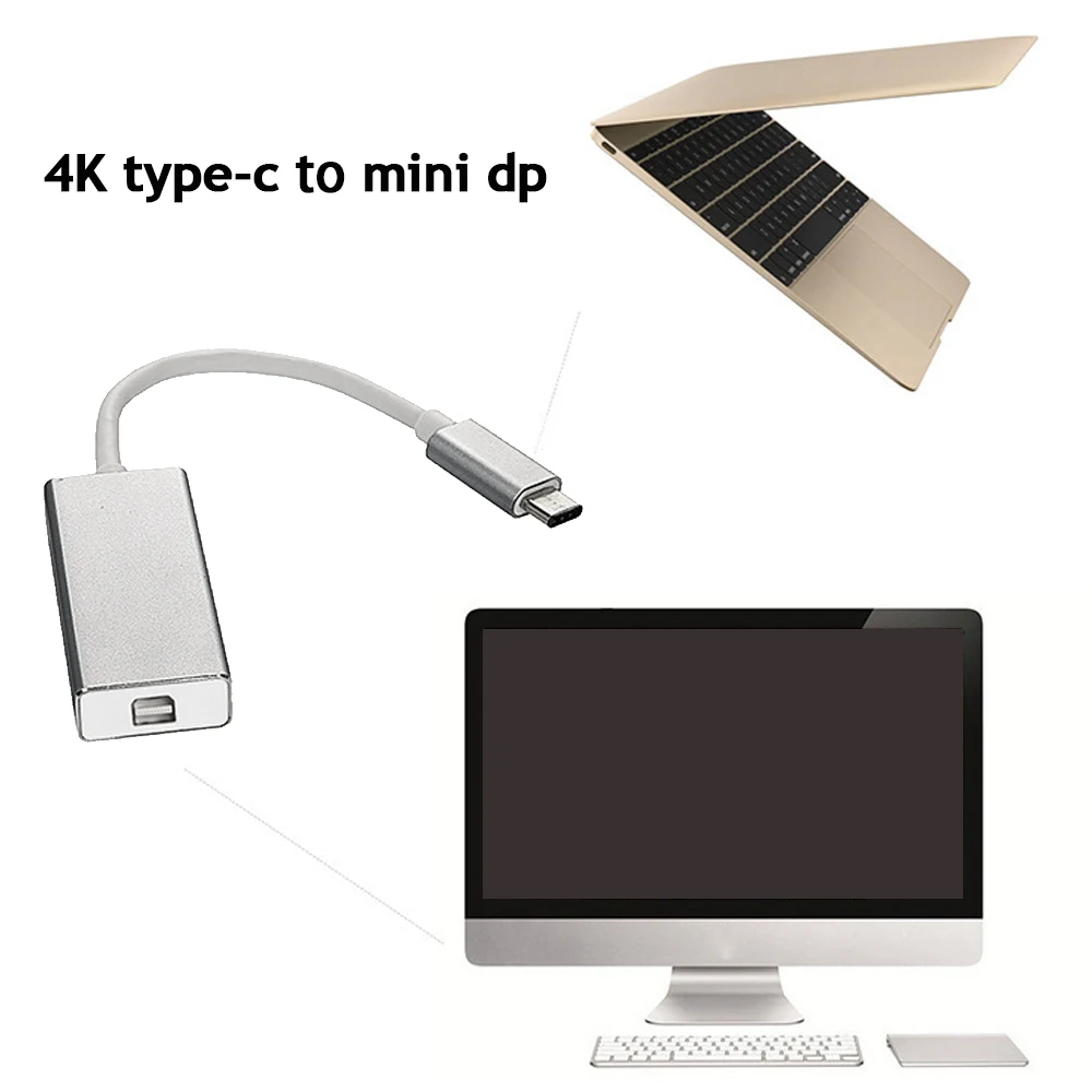 Besegad 5 91 дюйма USB C Тип 3 1 для мини дисплея Порт Кабель Адаптера DP Для Apple Новый Macbook Mac
